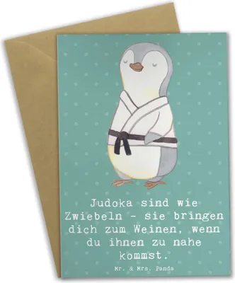 Produktbild von Mr. & Mrs. Panda neujahrskarte Judo Zwiebel - Meeresbrise - Geschenk, Sportler Geschenke, hochzeitskarten, weihnachtskarten, Teamsport, humorvoll, Kampfkunst, Wettkampf