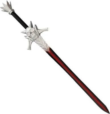 Imagen del producto de Espada de espuma para decoración de Halloween, estilo fantasía, de color rojo sangre, con diseño "twee" y alta densidad, ideal para cosplay, personaje de Dante