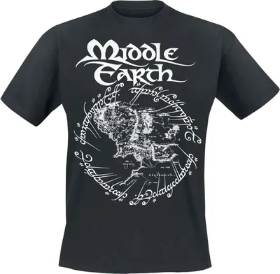 Produktbild von Der Herr der Ringe T-Shirt Herren Middle Earth schwarz M