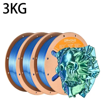 Obrázek produktu pro Filament Silk PLA pro 3D tiskárny – Hyper Speed Dual Color – 1,75 mm ±0,03 mm – vysoká rychlost až 500 mm/s – cívka 3 kg – modrozelená