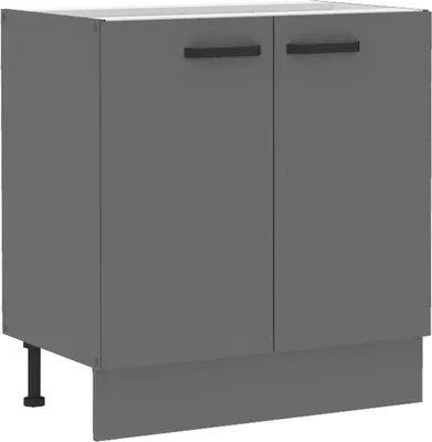 Produktbild von Küche NESSA Unterschrank 80 cm Anthrazit Küchenzeile Küchenblock Einbauküche