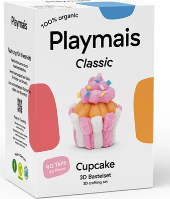 Produktbild von PlayMais Bastel Kreativität Bastelset Classic 90 Cupcake ab 3 Jahren 160948