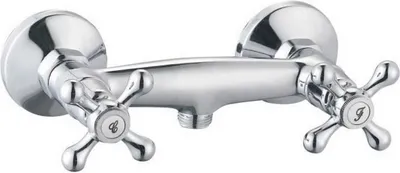 Produktbild von Bimando-Hahn Rousseau Beverley Grau Metall Messing 15 cm Dusche