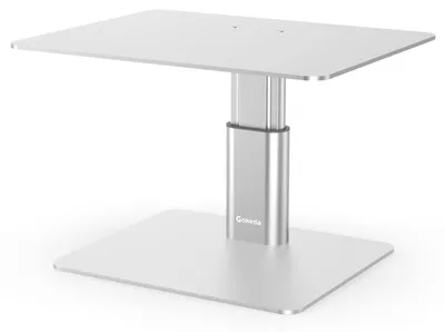 Monitor-Erhöhung, Metall, höhenverstellbar, bis 15 kg, Silber