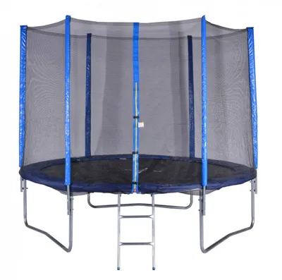 Obrázok produktu pre Trampolína 180 cm + sieť + rebrík modrá Modrá