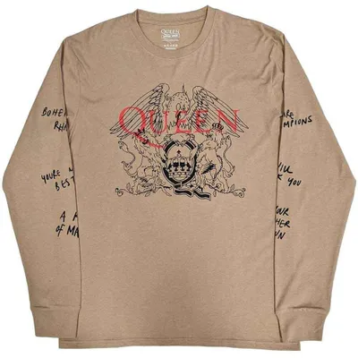 Produktbild von Queen Handwritten (Sleeve Print) Sand L T-Shirt