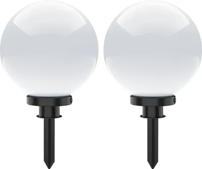 Produktbild von Selltec Kugellampe KIRA SET 2 SET Außenleuchte, IP44 Kugellampe opal Garten, Outdoor, Terrasse