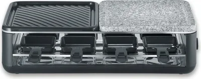 Produktbild von SEVERIN Black Line Lite Raclette-Grill mit Naturstein und Grillfläche RG 2366 RG 2366 aus Aluminium, schwarz