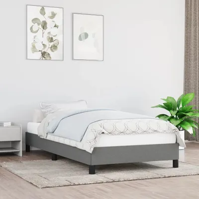 Produktbild von "2026 Promotion" Bettgestell moderne - ohne Matratze - Dunkelgrau - 100x200 cm - Stoff - Polsterbett CC20867