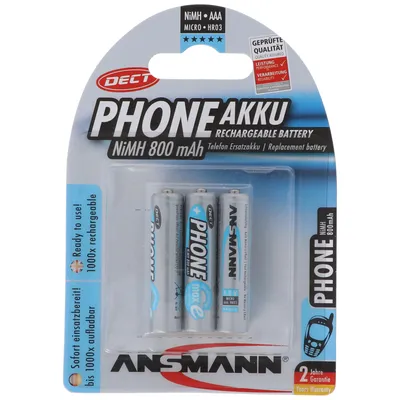 Zdjęcie produktu dla Tecxus 23780 Telefon DECT Accu AAA (Micro)/HR03 - 800 mAh - Akumulator niklowo-wodorkowy (NiMH), 1,2 V