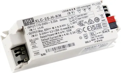 Produktbild von MEANWELL XLC-25-H-KN AC-DC-LED-Netzteil CP 25W KNX Push-Dimm