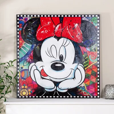 Immagine prodotto di Gilde Disney, Bild, quadratisch, "Minnie", Holz, Leinwand, mehrfarbig, VE 1, L. 3.8 cm, B. 70 cm, H. 70 cm 81413 8052278332439