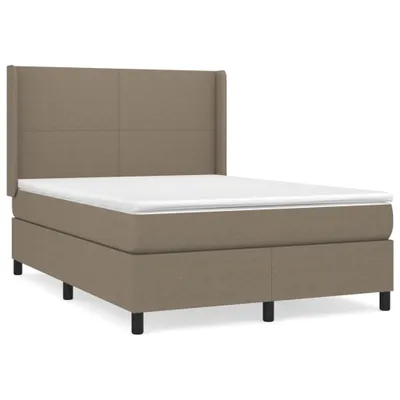 Produktbild von Boxspringbett mit Matratze Taupe 140x190 cm Stoff