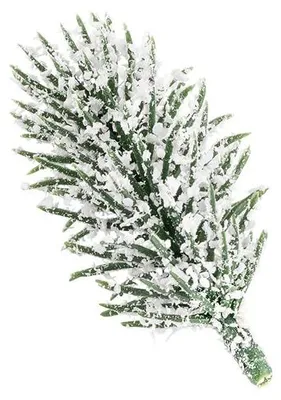 Künstliche Tannenzweige, 6,5 cm, 55 Stück, mit Schnee