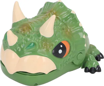 Produktbild von Fingerbeiß-Streichspielzeug in Dinosaurierform, interessantes interaktives Presszähne, lustiges Spiel für Kinder, Grün
