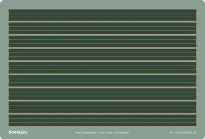 Schreibtafel Scolaflex, grün, 27x18 cm, Lin. L1A