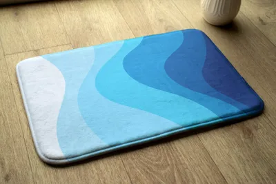 Produktbild von Badteppich Saugfähige - Badezimmer Teppich - Rutschfester Badvorleger Badematte - 75x45 cm - Wasser Abstrakt
