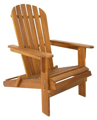 Produktbild von Klappbarer Adirondack Liegestuhl aus Akazienholz, ca. 84 x 69 x 93 cm - Braun