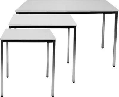 Produktbild von Tisch 800x800 mm chrom/lichtgrau