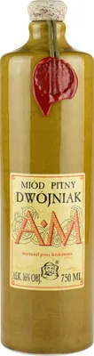 Produktbild von AM-Dwójniak-Honig (Halber) 0,75L im Steinzeuggefäß | Met Honigwein Metwein Honigmet | 750 ml | 16% Alkohol | Polnische Produktion | Geschenkidee | 18+