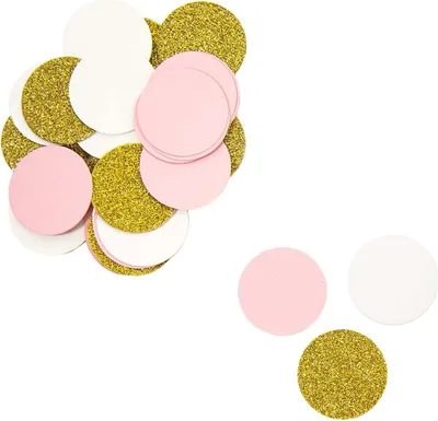 Produktbild von Oblique Unique Papier Konfetti Kreise 36 Stk. Tischdeko Hochzeit Geburtstag JGA - rosa weiß gold