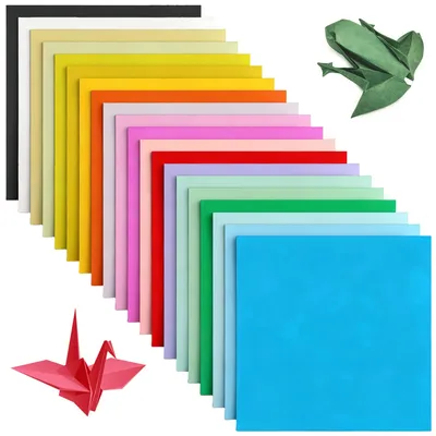 Origami-Papier 200 Blatt, 15x15 cm, 20 Farben, doppelseitig