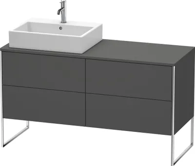 Produktbild von Waschtischunterbau XSQUARE 778x1400x548mm Becken links graphit matt graphit matt