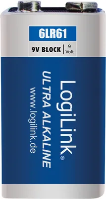 Produktbild von LogiLink Ultra Power Batterie Alkaline Block 9V (1er Blister)