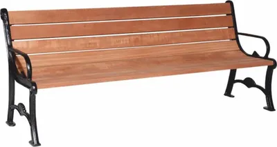 Produktbild von Casa Padrino Parkbank - Stadtbank mit Rückenlehne und Armlehnen Braun / Schwarz 186 cm