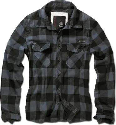 Produktbild von BRANDIT Check Shirt Long Sleeve black/grey Gr. S