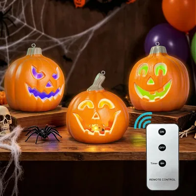 Imagen del producto de Decoraciones de Halloween con calabazas: decoración de Halloween para interiores y exteriores