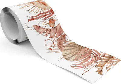 Produktbild von Muralo Selbstklebende Bordüre Tapetenbordüre Blätter Aquarell Wandtattoo für Wohnzimmer