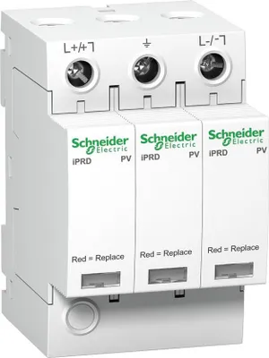 Immagine prodotto di Scaricatore di sovratensione iPRD-DC40r-T2-3-1000 a 3 poli tipo 2 40 kA con contatto Schneider Electric A9L40281