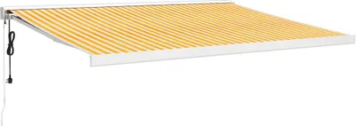 Obrázek produktu pro vidaXL Markýza zatahovací žlutá a bílá 4,5x3 m látka a hliník