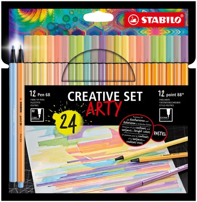 Immagine prodotto di STABILO 8868/24-1-20-6 STABILO punta 88 / Penna 68 ARTY set creativo, confezione da 24 pezzi