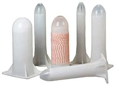 Obrázek produktu pro Ogivová trubka na uzeniny z bílého polypropylenu – 96 mm