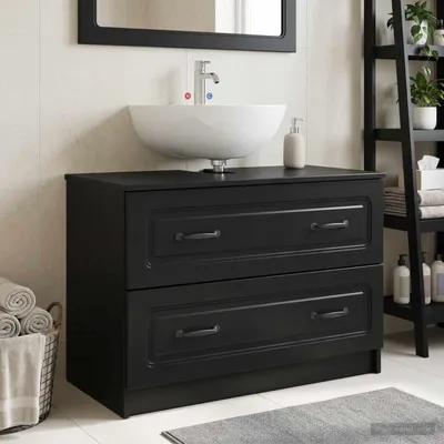 Obrázek produktu pro Maison Exclusive – Skříňka pod umyvadlo UTRECHT, černá, 82 x 41 x 56 cm