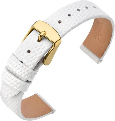 Productafbeelding van Horlogeband 20 mm - Leren - Hagedisembossed - Vervangarmband voor dames