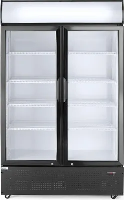 Immagine prodotto di Frigorifero Arktic con pannello illuminato e 2 porte in vetro, 8 ripiani e 618 litri