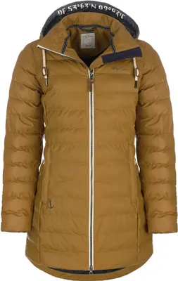 Produktbild von Dry Fashion Damen Polyurethan-Mantel Danzig gesteppt - Outdoor-Jacke wind- und wasserdicht in Zimt Größe 50