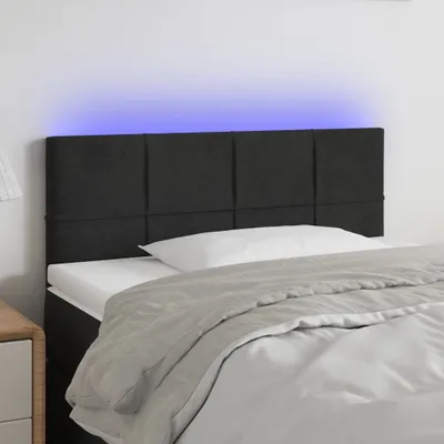 Produktbild von Möbel LED Kopfteil Schwarz 90x5x78/88 cm Samt - Kopfteile 3121650