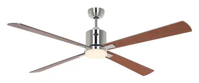 Immagine prodotto di Ventilatore da soffitto ECO NEO III 152 cromato spazzolato - noce/ciliegio WiFi con luce