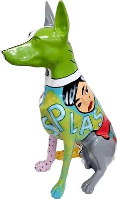 Produktbild von GILDE Figur Hund Dobermann mehrfarbig H. 70 cm, 60098