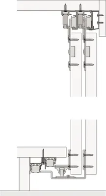 Produktbild von HAWA Combino 65 H MS - Beschlägegarnitur 1400 x 2600 x 25, 2 türig, Stahl