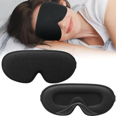 Produktbild von 3D Augenmaske - Atmungsaktive Schlafmaske für Seitenschläfer - Verstellbar