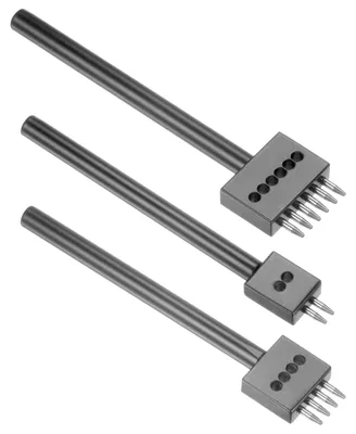 Lochzange 4 mm, 3 Stück, für Leder, Kohlenstoffstahl