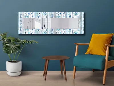 Produktbild von Wallity, 40120NISMA-006, Dekorativer Spiegel, SPIEGEL, Blau, 20 x 100 cm
