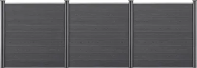 Obrázek produktu pro WPC zahradní plot se sloupky Soukromí Screen Windbreak Lamelový plot 183x531cm [neu.holz]