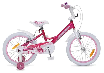 Produktbild von Byox Kinderfahrrad 18 Zoll Lovely, Stützräder, Klingel, Reflektoren, ab 5 Jahre