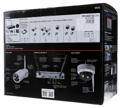 Produktbild von WLAN-NVR mit 2 Funk-Außenkameras WR100B, 2TB Festplatte HDD WiFi